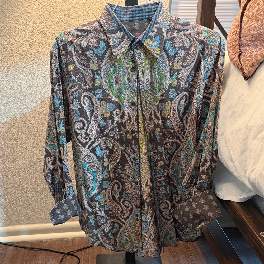 Robert Graham Multicolor Patterned Shirt - image 4